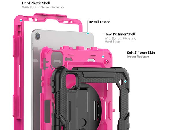Rugged Impact Case for iPad Air 5 - Pink