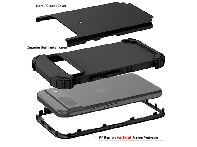 Defender Case for Google Pixel 8a - Black