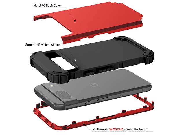 Defender Case for Google Pixel 8a - Red