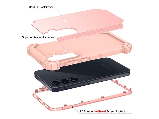 Defender Case for the Samsung Galaxy A35 - Pink
