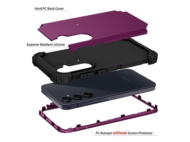 Defender Case for the Samsung Galaxy A35 - Plum