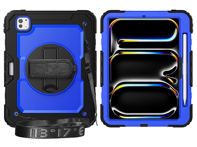Rugged Impact Case with Strap for iPad Pro 11 (2024) - Blue Impact Case
