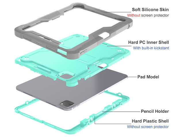 Impact Case for the iPad Pro 11 (2024) - Mint/Grey