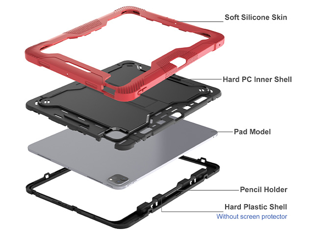 Impact Case for the iPad Pro 13 (2024) - Red/Black