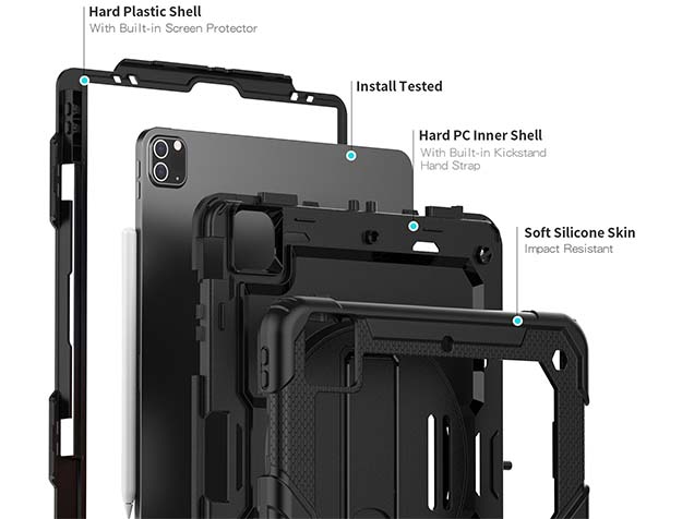 Rugged Impact Case for iPad Pro 13 (2024) - Classic Black