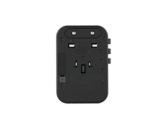 WiWU Universal Overseas Travel Adapter 2 USB-A - Black
