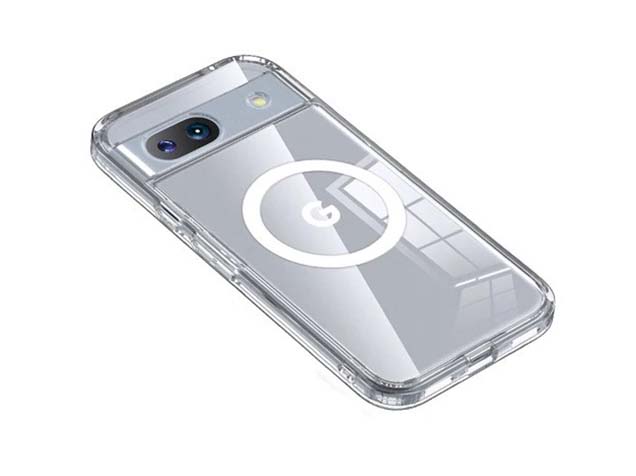 MagSafe Dual Design Case for Google Pixel 8a - Clear/White Soft Cover