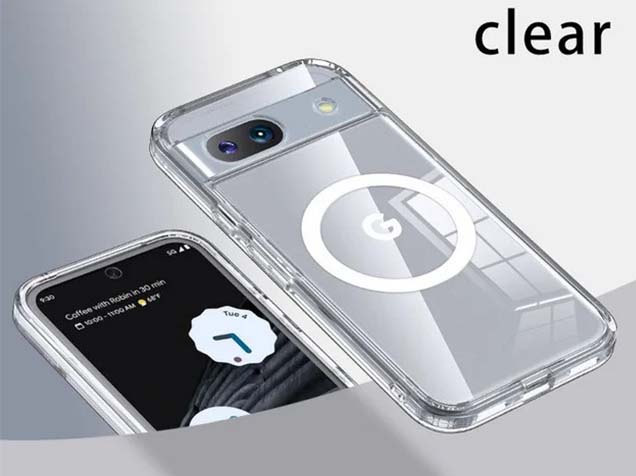 MagSafe Dual Design Case for Google Pixel 8a - Clear/White