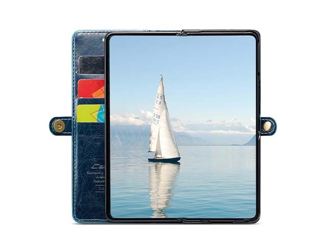CaseMe Synthetic Leather Wallet Case with Stand for Galaxy Z Fold6 - Teal