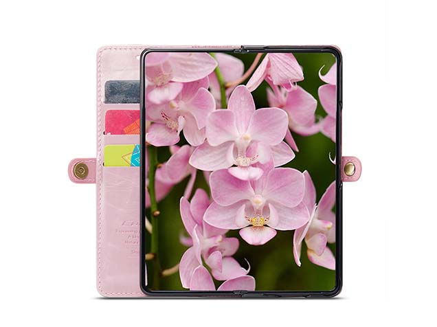 CaseMe Synthetic Leather Wallet Case with Stand for Galaxy Z Fold6 - Light Pink