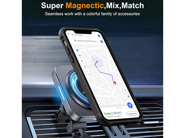 Magnetic Ring Stand Case for iPhone 11 - Smoky Black