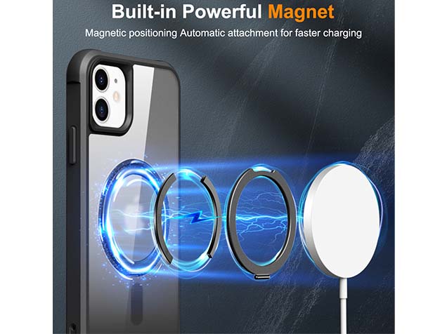 Magnetic Ring Stand Case for iPhone 11 - Smoky Black