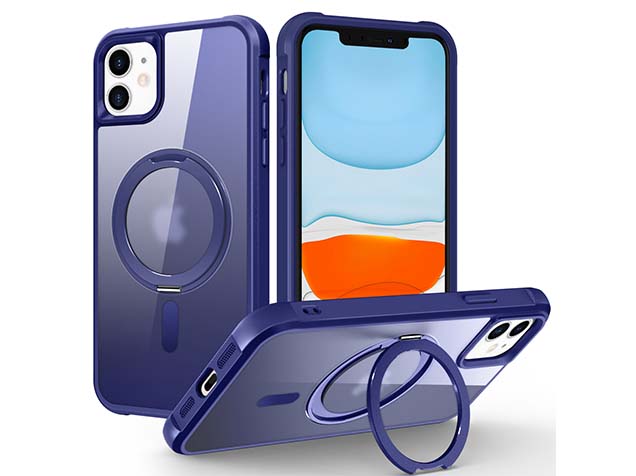 Magnetic Ring Stand Case for iPhone 11 - Cobolt Blue Hard Case