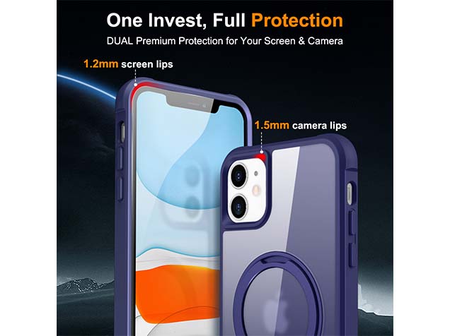 Magnetic Ring Stand Case for iPhone 11 - Cobolt Blue