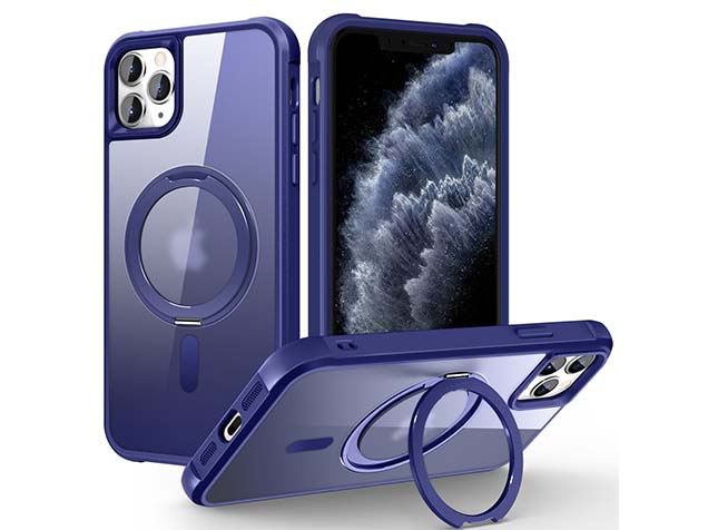 Magnetic Ring Stand Case for iPhone 11 Pro Max - Cobolt Blue Hard Case