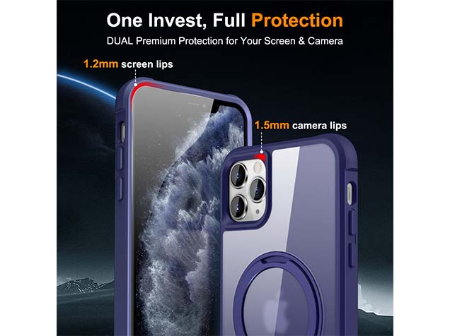 Magnetic Ring Stand Case for iPhone 11 Pro Max - Cobolt Blue