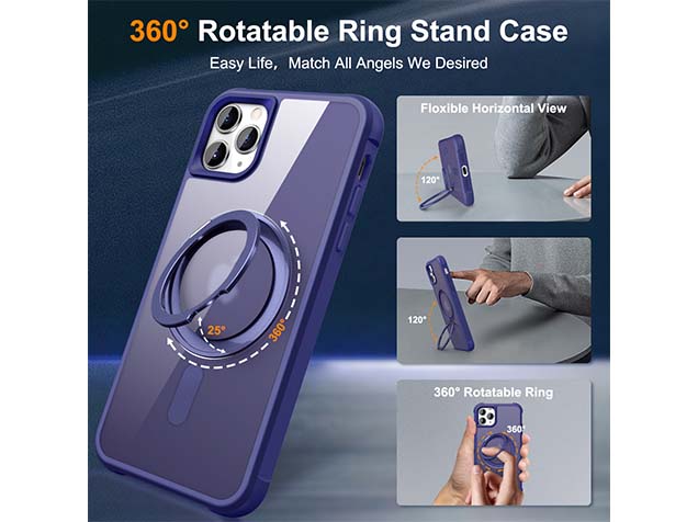 Magnetic Ring Stand Case for iPhone 11 Pro Max - Cobolt Blue