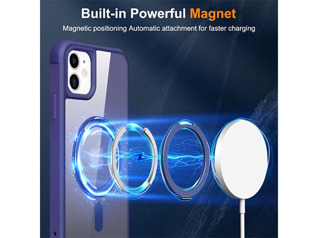 Magnetic Ring Stand Case for iPhone 12 - Cobolt Blue