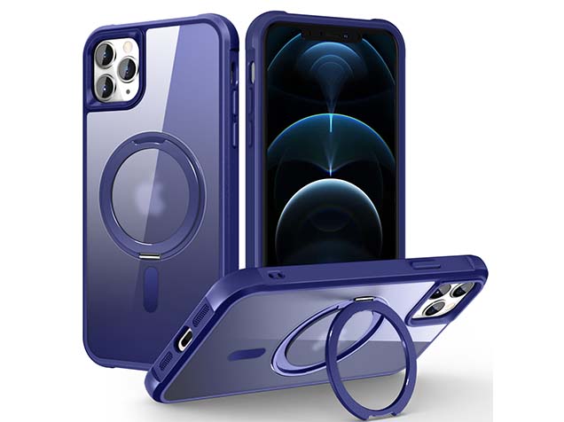 Magnetic Ring Stand Case for iPhone 12 Pro Max - Cobolt Blue Hard Case