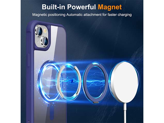 Magnetic Ring Stand Case for iPhone 14 - Cobolt Blue