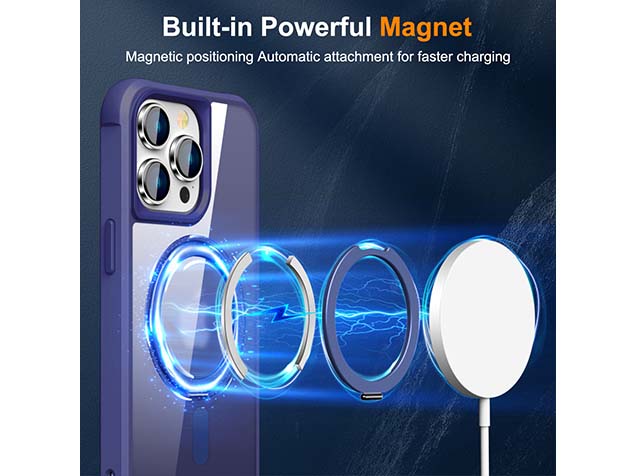 Magnetic Ring Stand Case for iPhone 14 Pro - Cobolt Blue
