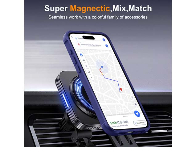Magnetic Ring Stand Case for iPhone 15 Pro - Cobolt Blue