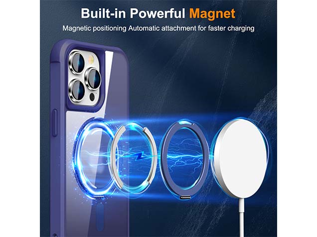Magnetic Ring Stand Case for iPhone 15 Pro Max - Cobolt Blue