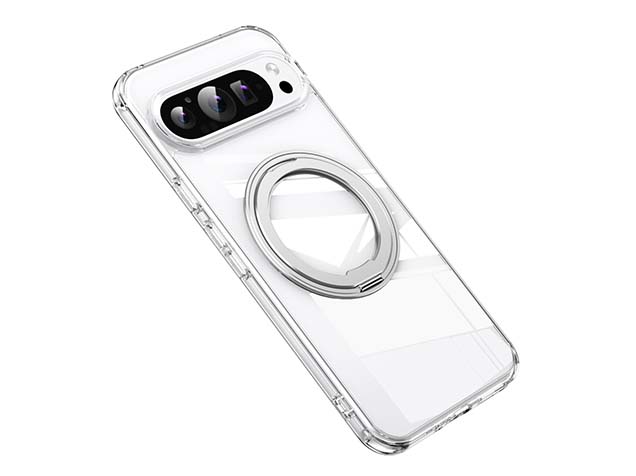 Magnetic Ring Stand Case for Google Pixel 9 Pro - Clear
