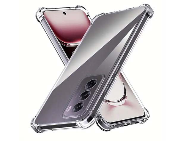 Gel Case with Bumper Edges for OPPO Reno12 - Clear Soft Cover