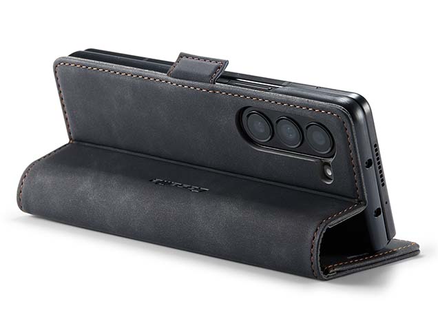 CaseMe Synthetic Leather Wallet Case with Stand for Galaxy Z Fold6 - Charcoal