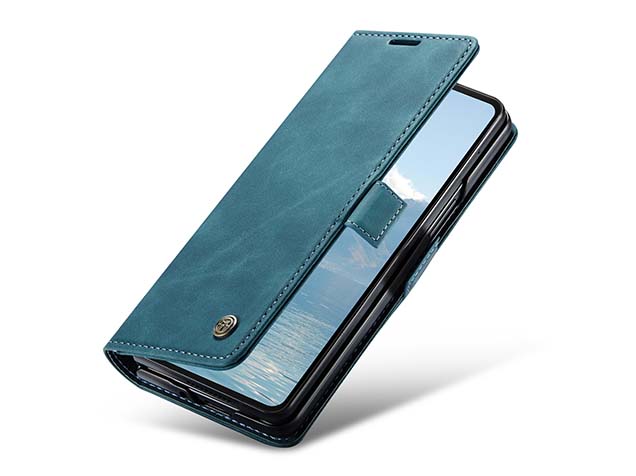 CaseMe Synthetic Leather Wallet Case with Stand for Galaxy Z Fold6 - Teal
