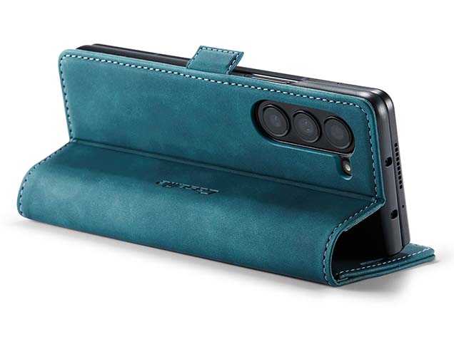 CaseMe Synthetic Leather Wallet Case with Stand for Galaxy Z Fold6 - Teal