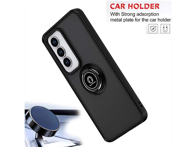 Magnetic Ring Stand Case for OPPO Reno12 - Black