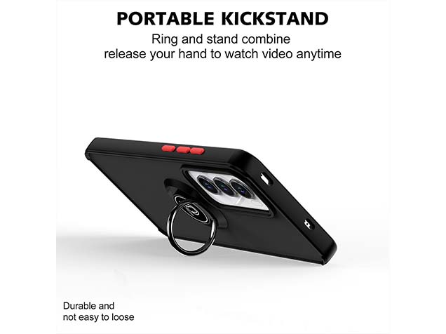Magnetic Ring Stand Case for OPPO Reno12 - Black