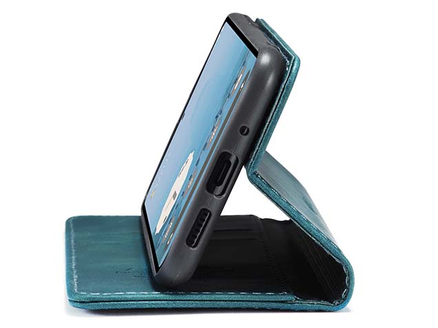CaseMe Slim Synthetic Leather Wallet Case with Stand for Google Pixel 9 Pro XL - Teal