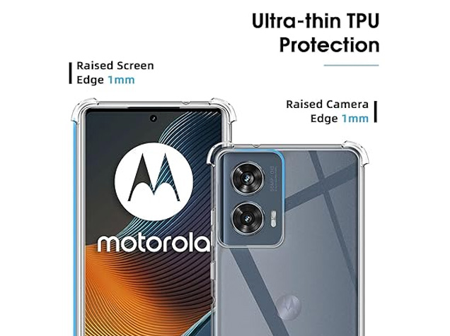 Gel Case with Bumper Edges for Motorola Edge 50 Fusion - Clear