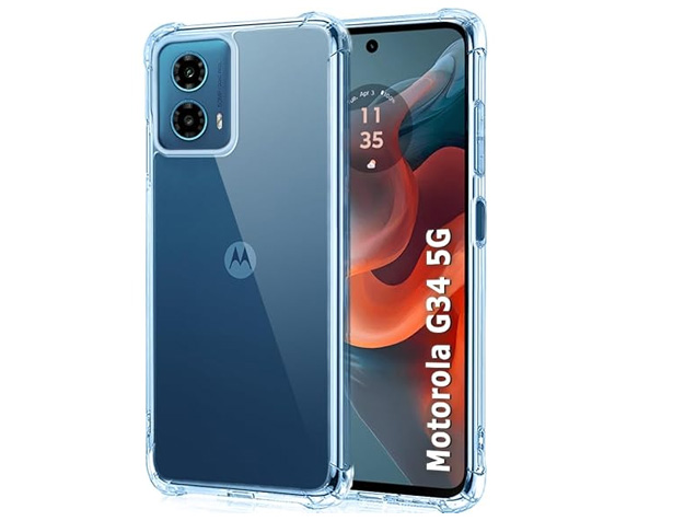 Gel Case with Bumper Edges for Motorola Moto G34 5G - Clear