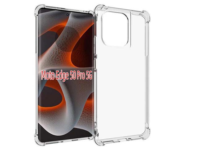 Gel Case with Bumper Edges for Motorola Edge 50 Pro - Clear Soft Cover