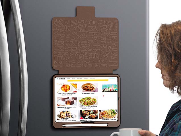 Rugged Synthetic Case with Magnetic Stand for iPad Pro 11 (2024) - Brown