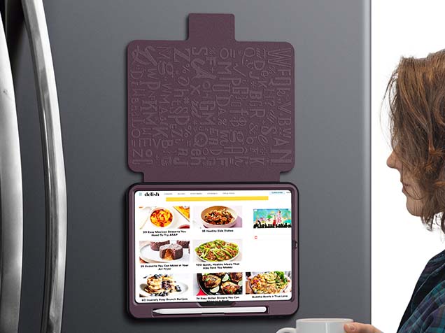 Rugged Synthetic Case with Magnetic Stand for iPad Pro 11 (2024) - Burgundy