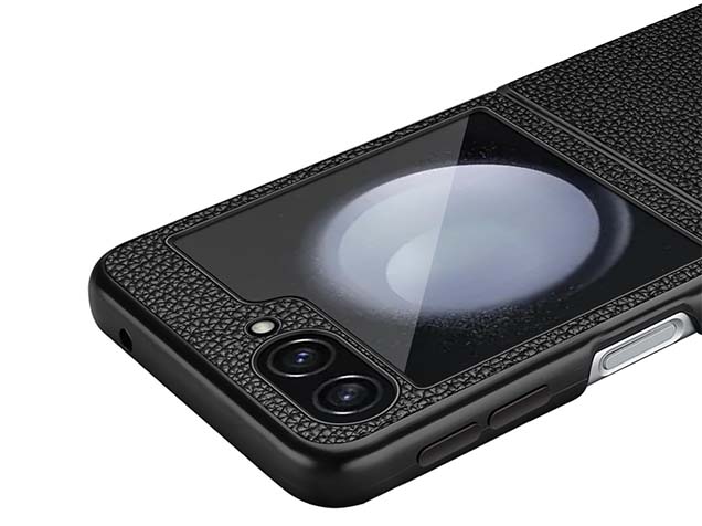 Premium Leather Case for the Samsung Galaxy Z Flip5 - Black