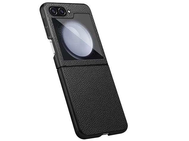 Premium Leather Case for the Samsung Galaxy Z Flip5 - Black