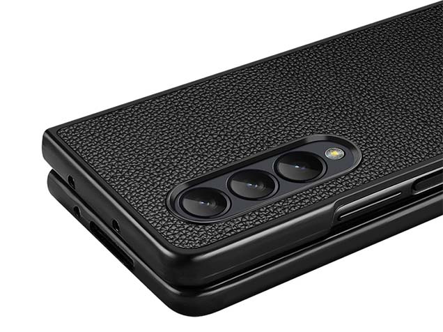 Premium Leather Case for the Samsung Galaxy Z Fold4 - Black