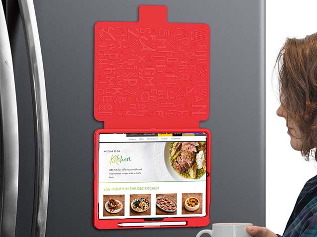 Rugged Synthetic Case with Magnetic Stand for iPad Pro 13 (2024) - Red