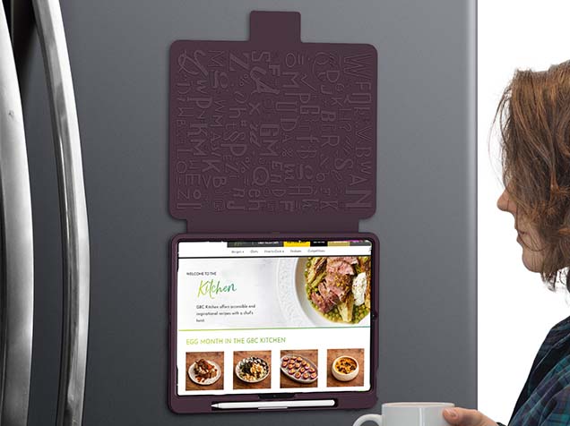 Rugged Synthetic Case with Magnetic Stand for iPad Pro 13 (2024) - Burgundy