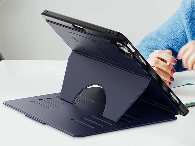 Rugged Synthetic Case with Magnetic Stand for iPad Pro 13 (2024) - Navy