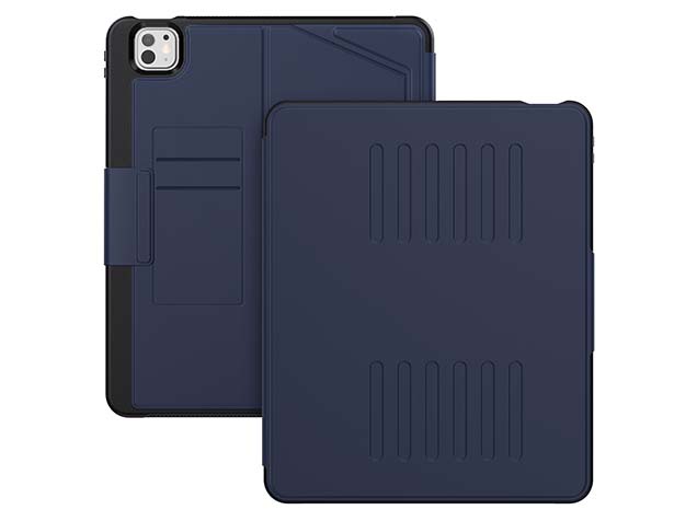 Rugged Synthetic Case with Magnetic Stand for iPad Pro 13 (2024) - Navy