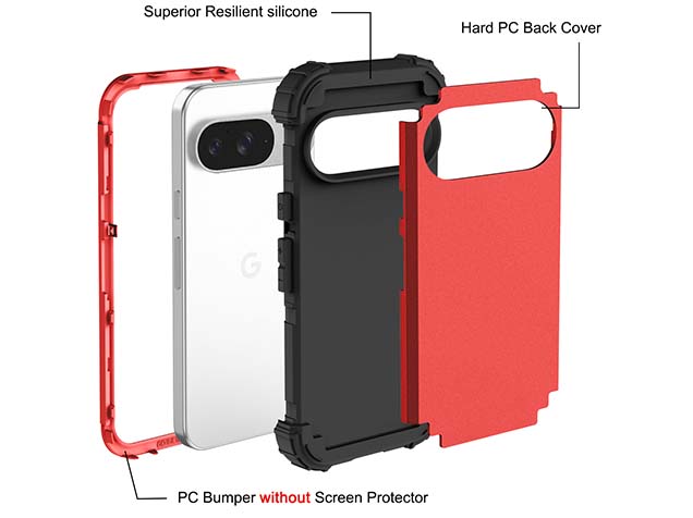 Defender Case for Google Pixel 9 - Red