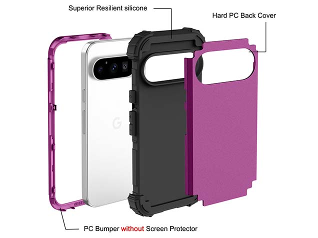 Defender Case for Google Pixel 9 Pro - Plum