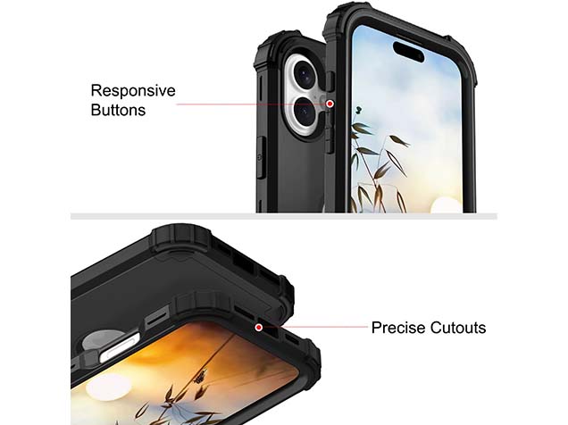 Defender Case for iPhone 16 - Black